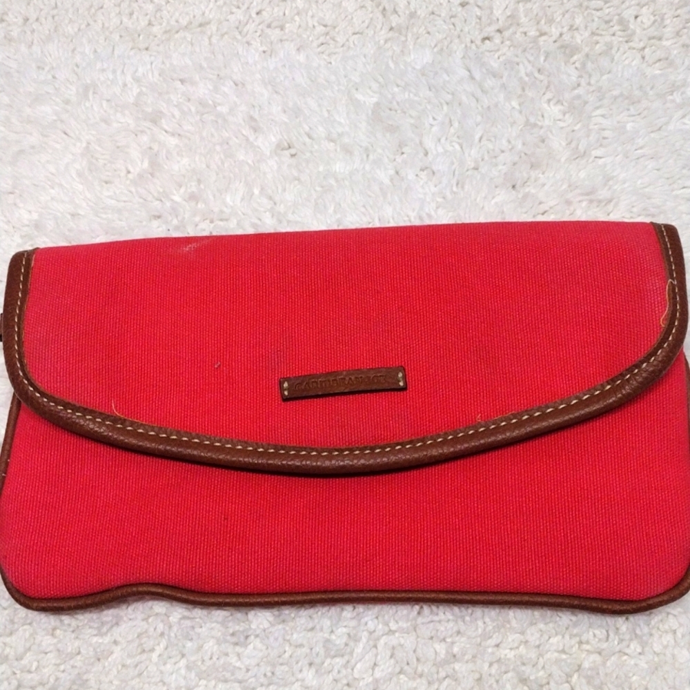 Caribbean Joe Red Fabric Wallet Clutch Fabric